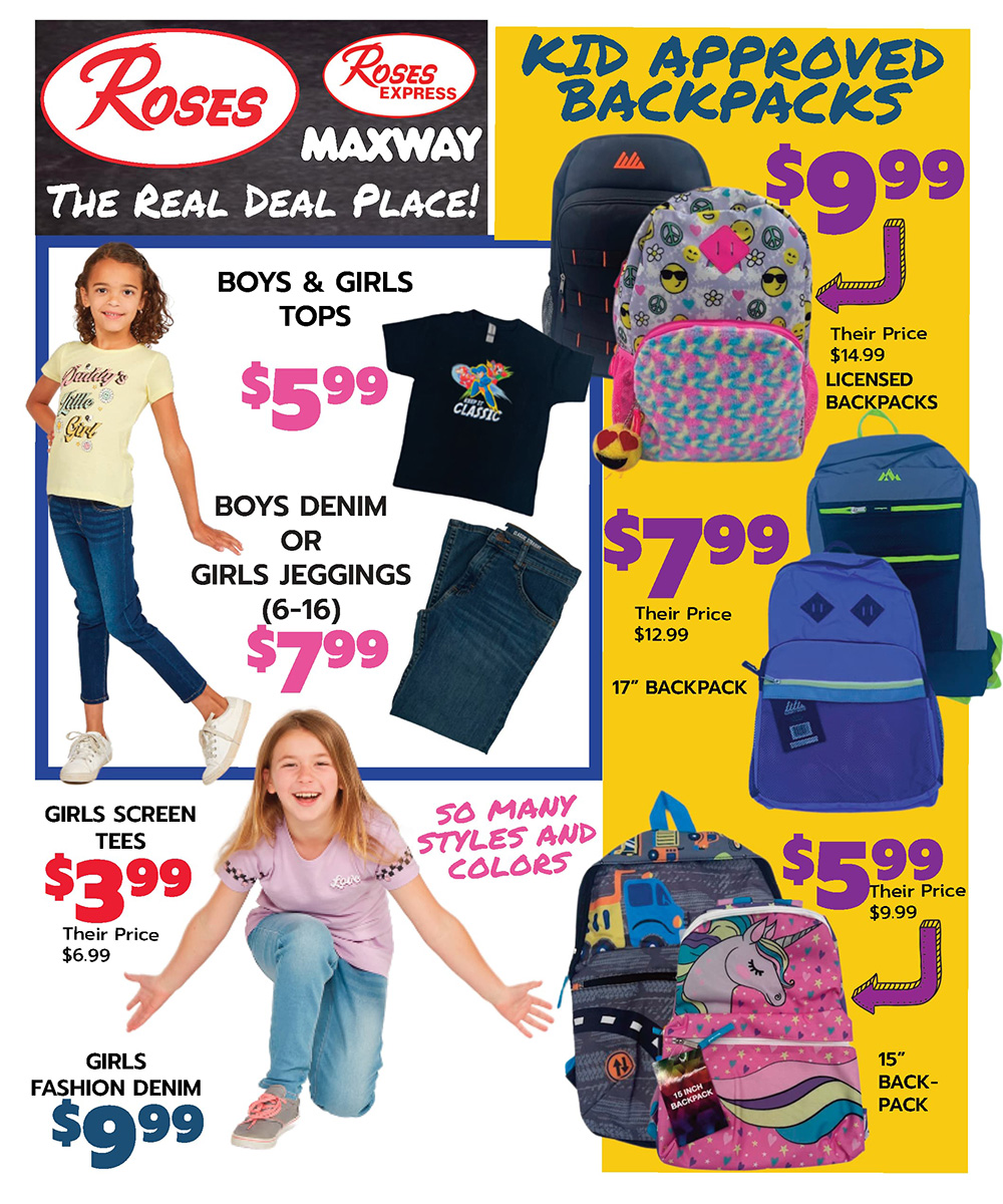 Current Monthly Specials Circular from your local Roses Discount Store