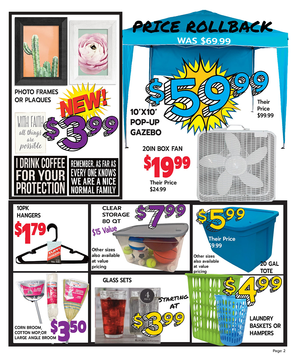Current Monthly Specials Circular from your local Roses Discount Store